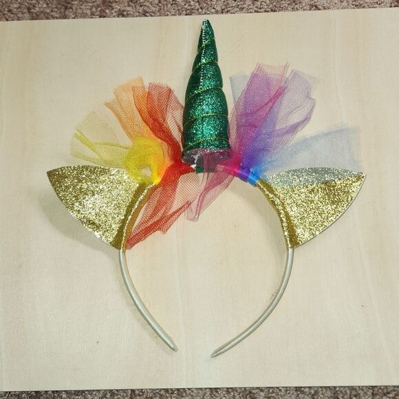2 Unicorn cat ear headbands. Great for Easter and St. Patrick's Day. - Picture 5 of 5